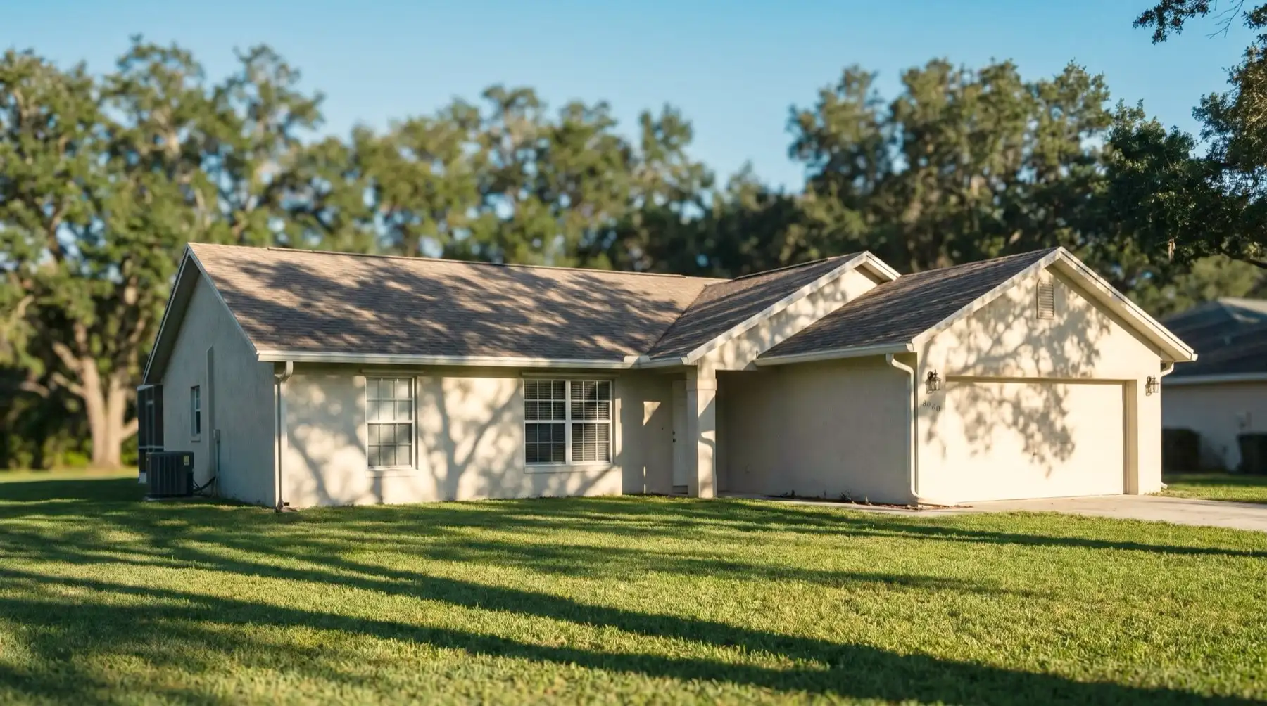 Illustrative image: A Davie ranch-style home on a large lot