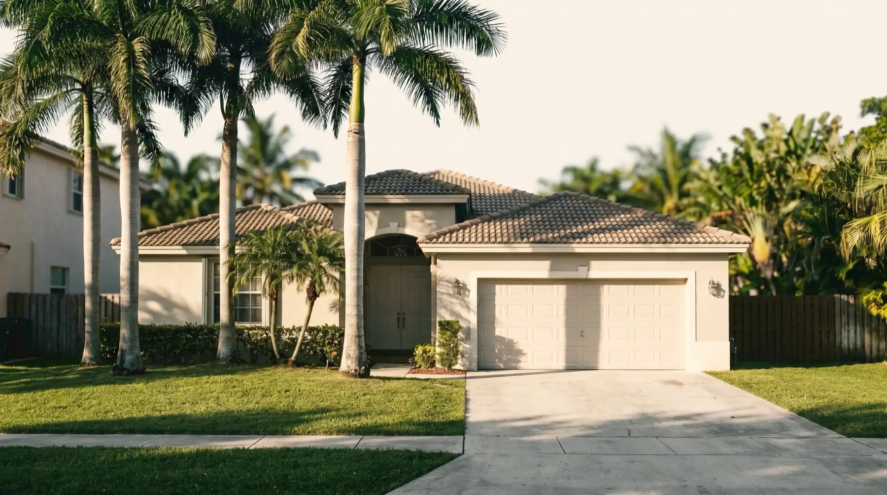 Illustrative image: A Kendall family home with palm trees