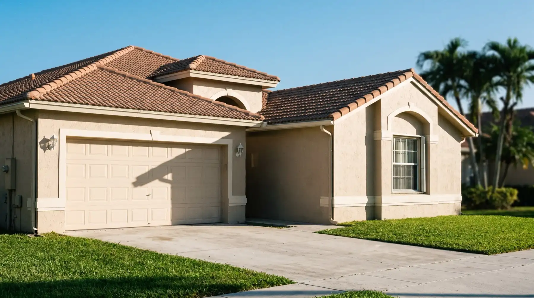 Illustrative image: A 1990s Pembroke Pines home with a family in the driveway